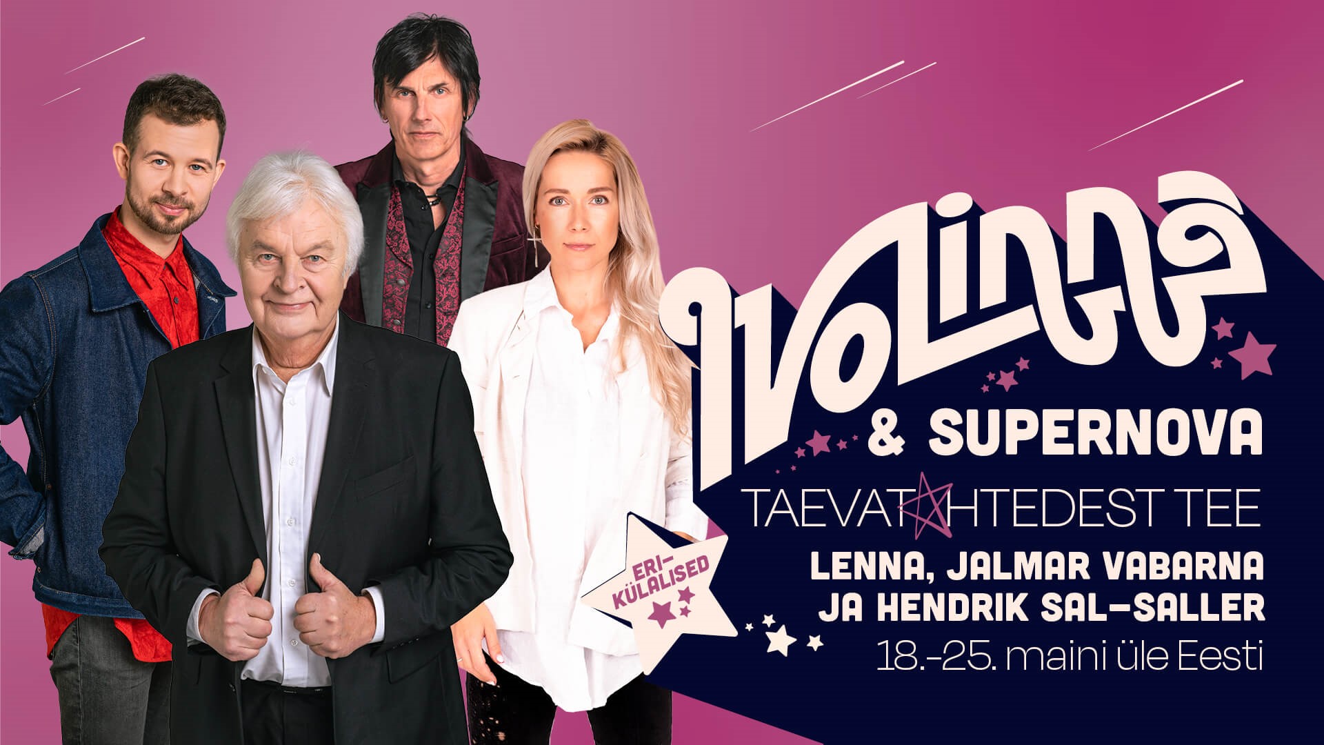 IVO LINNA ''Taevatähtedest Tee'', erikülalised Hendrik Sal-Saller, Jalmar Vabarna & Lenna