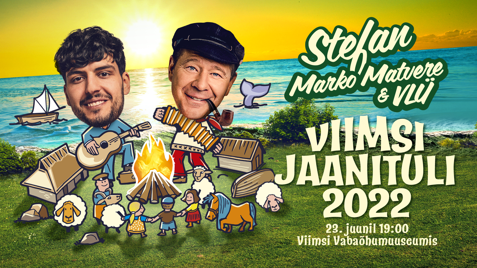 Viimsi Jaanituli 2022 - Stefan, Marko Matvere & VLÜ